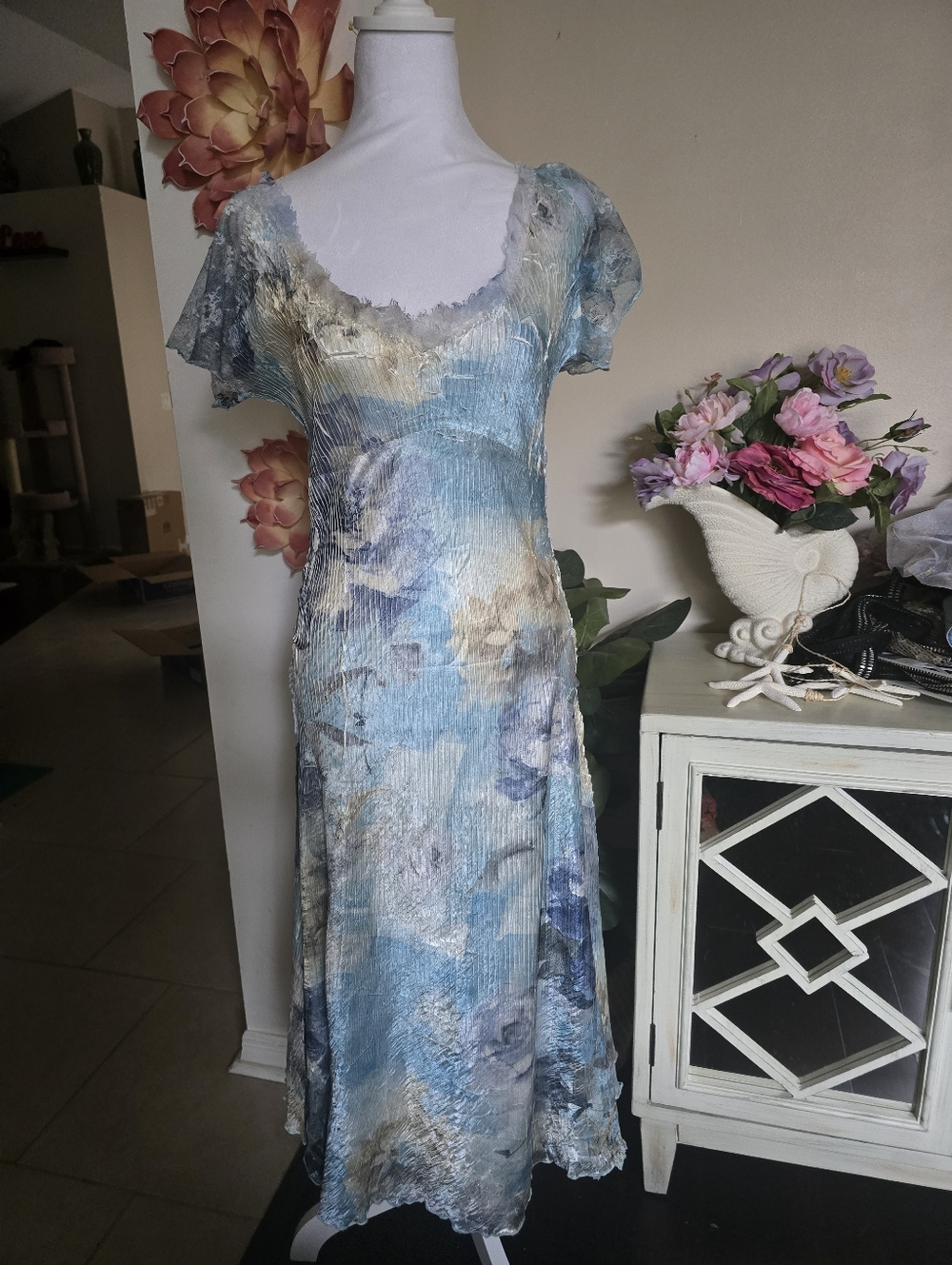 Komarov Crinkle Floral Fairy Dress